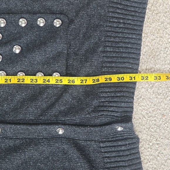 Cinq A Sept Embellished Studded Gray Cardigan Sweater Estimated M/L - Picture 9 of 12